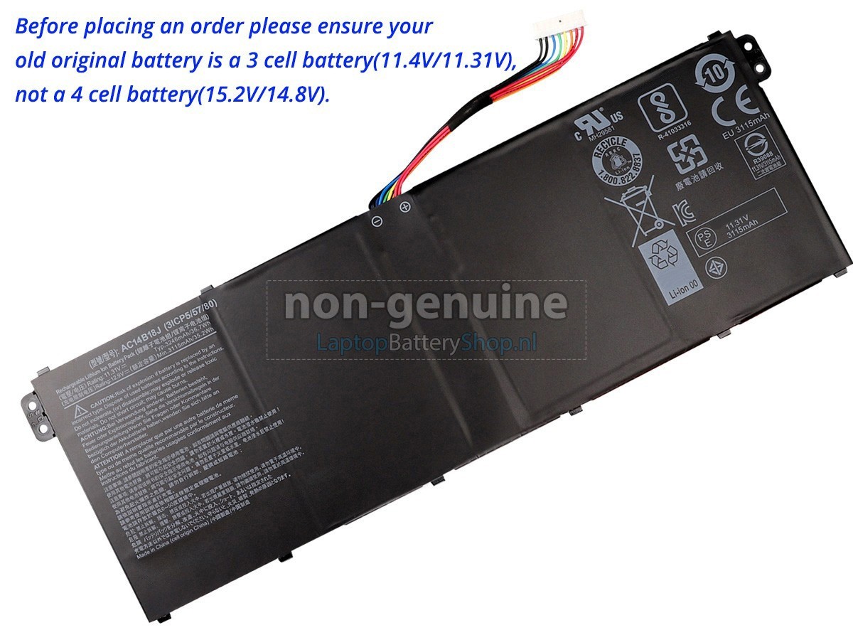 Battery for Acer Aspire ES1-533-C63E