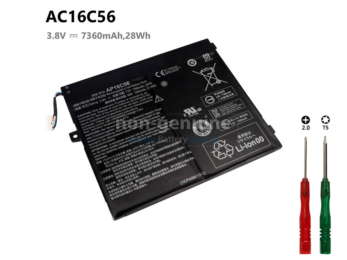 Battery for Acer SWITCH 10 V SW5-017P-17JJ