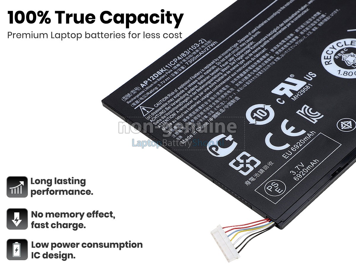 Battery for Acer Iconia Tab W510P