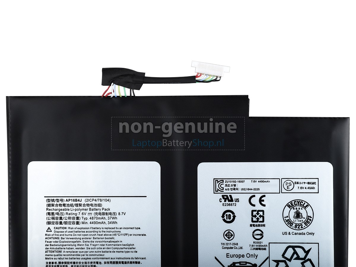 Battery for Acer Aspire SWITCH ALPHA 12 SA5-271-39N9