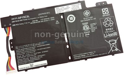 4030mAh Acer AP15C3L(2ICP4/91/91) battery replacement
