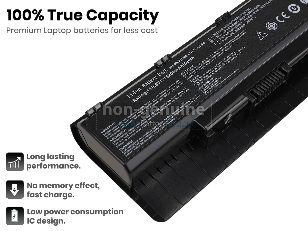 Ophef Haalbaar merknaam Asus N56V Replacement Laptop Battery | Low Prices, Long life