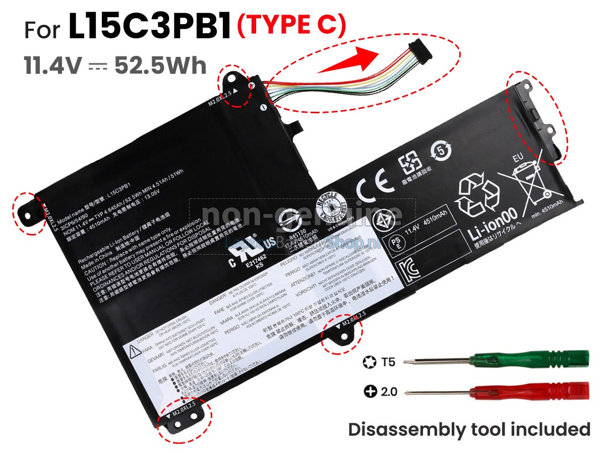 gewoontjes wit uitvinding Lenovo YOGA 520-14IKB(80X800REGE) Replacement Laptop Battery | Low Prices,  Long life