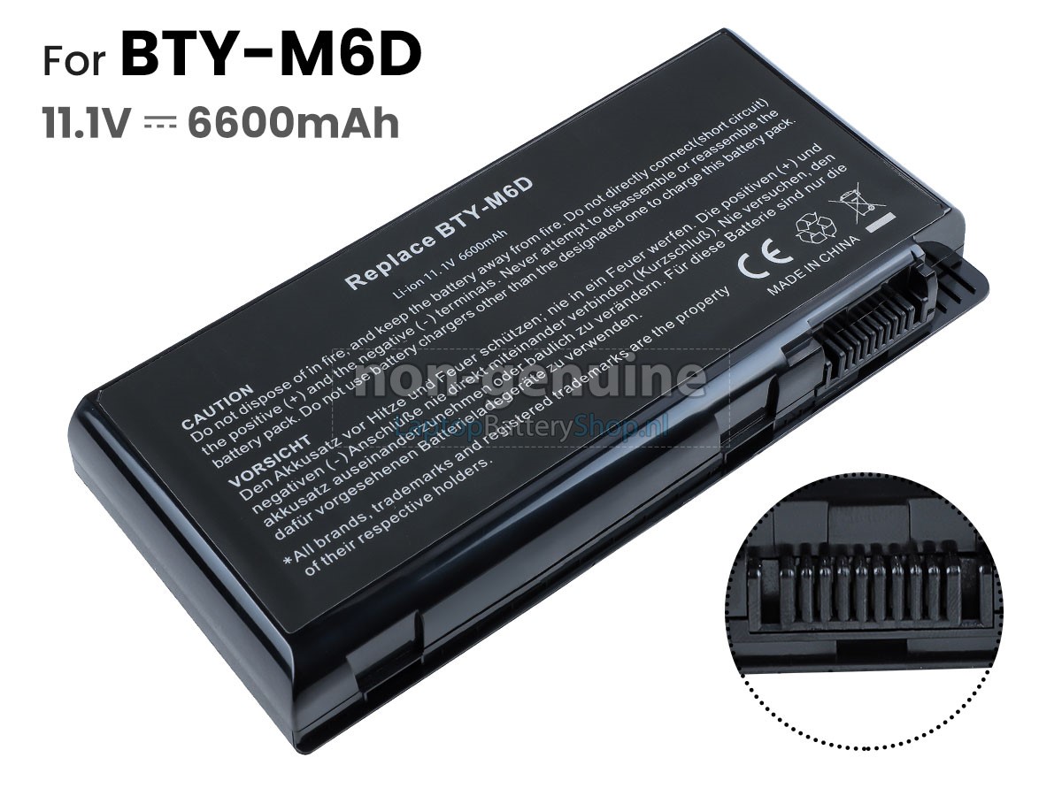 Battery for MSI ERAZER X6821