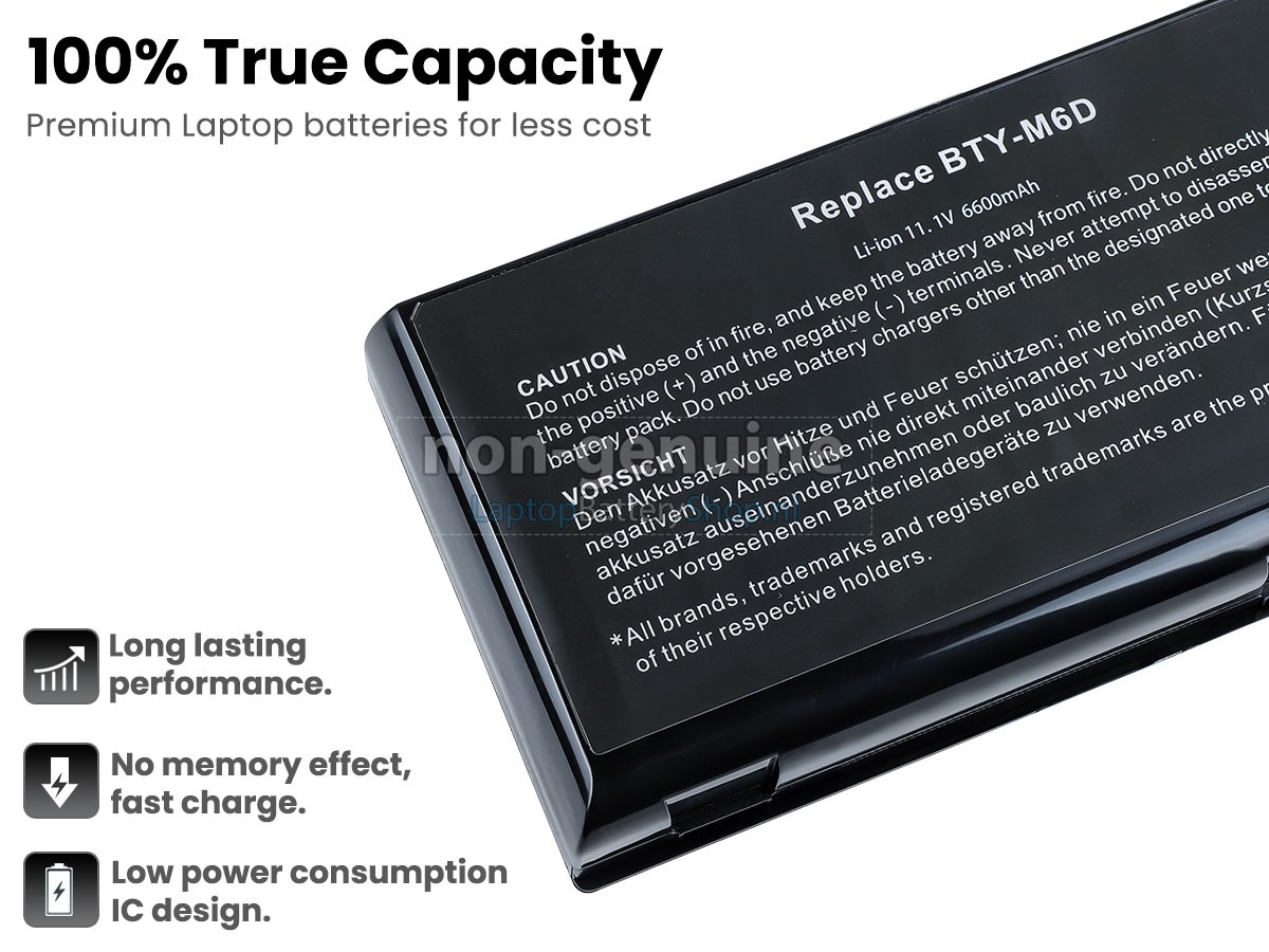 Battery for MSI ERAZER X6821